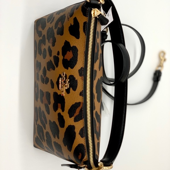 Coach Shoulder Bag With Leopard Print - Picture 13 of 16